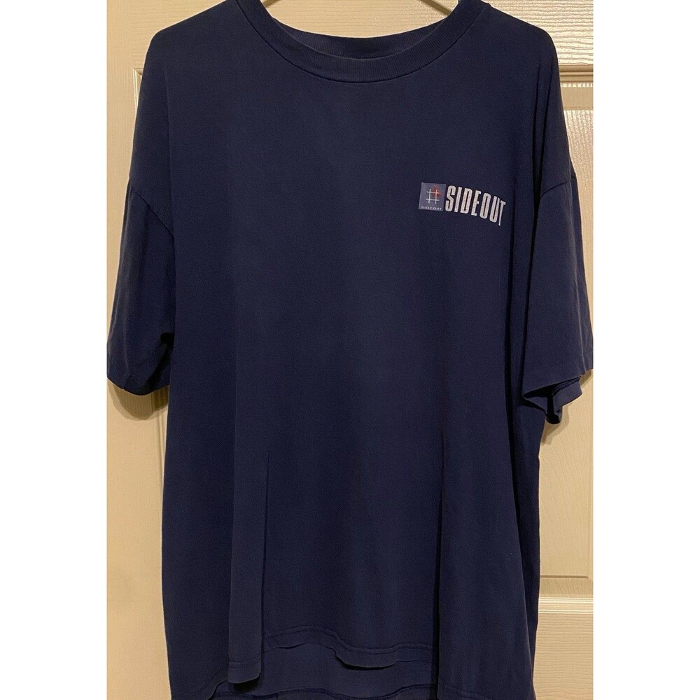 VTG 90s Sideout Single Stitch Surf Beach 2 Side Graphic T Shirt Mens XL USA Fade